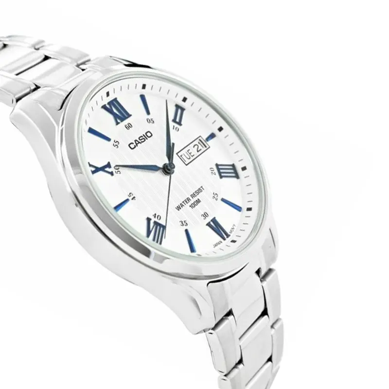 Casio Japan Quartz White Dial Men's Watch- MTP-1384D-7A2V